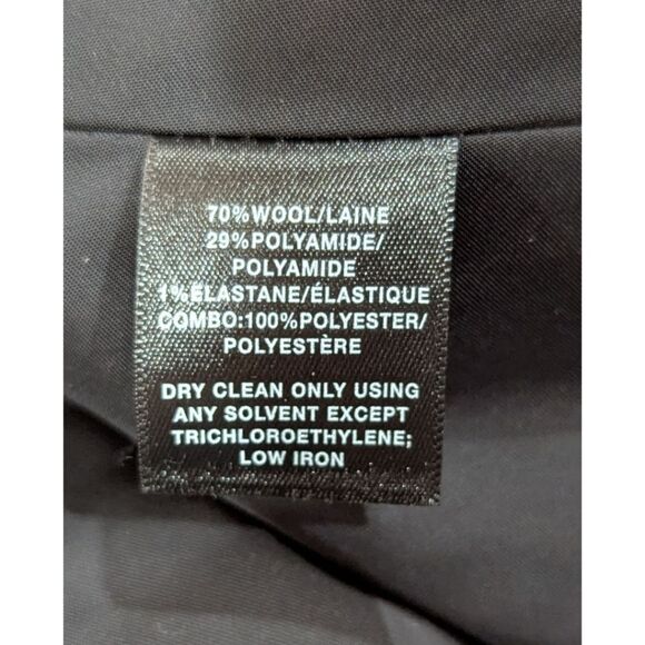 Lafayette 148 New York Mixed Media Jacket Nylon w/ Wool Two Tone Black and Grey - Picture 8 of 8